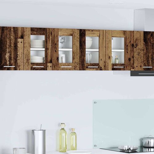 Viseći ormarić s pohranom 2 pcs Staro drvo 60 x 31 x 40 cm Cene