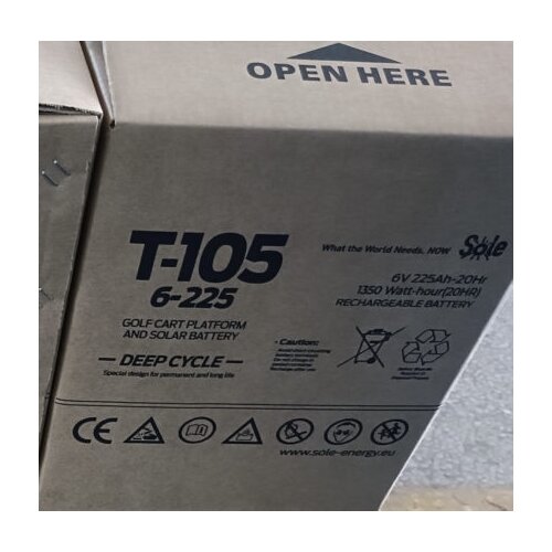  T-105 Baterija za golf vozila 6V 225Ah Slike
