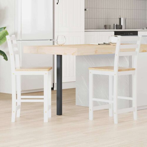  Trpezarijske stolice 2 pcs Bijelo 40 x 47 5 x 99 5 cm - Bijelo Cijene