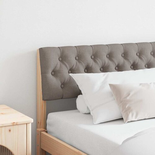vidaXL Tapecirano vzglavje Taupe 180 cm Masivno borovo les Cene