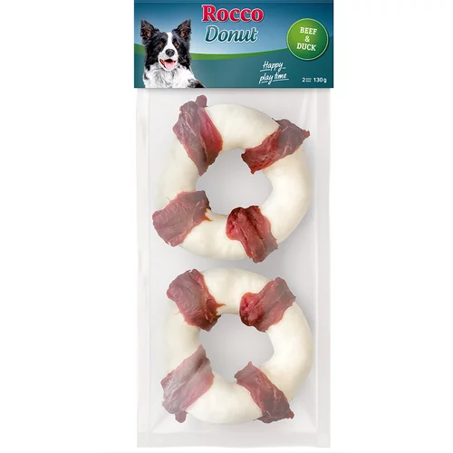 Rocco Limited Edition: Donut od goveđe kože - 2 x 2 komada s pačjim mesom (260 g)