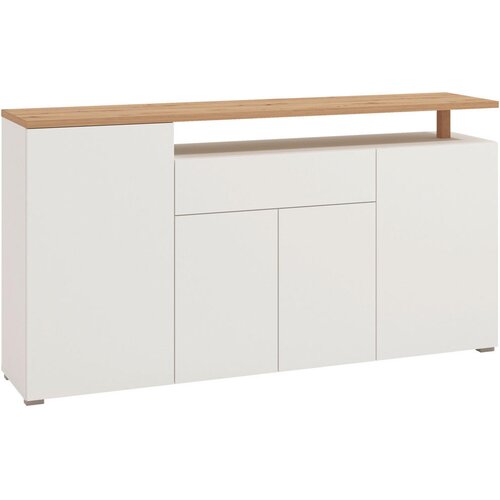 CARRYHOME &Scaron;IROKA KOMODA, bela, hrast artisan Cene