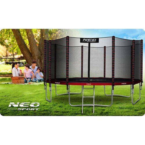  Vrtna trampolina 465 cm s vanjskom za&amp;scaron;titnom mrežom i ljestvama Neo-Sport Slike