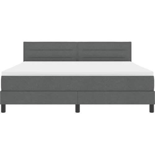  Krevet s opruga kutije Tamno siva 180 x 200 cm tkanina Slike