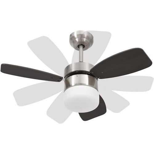  Stropni ventilator sa svjetlom i daljinskim 76 cm tamnosmeđi Slike