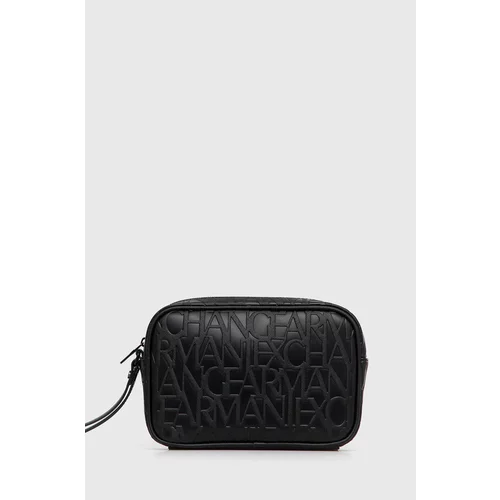 Armani Exchange Kozmetična torbica črna barva