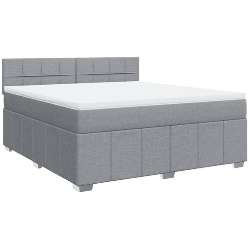 Maison Chic Box spring postelja - Vzmetna postelja z vzmetnico svetlo siva 180x200 cm blago SL5281, (21906851) Cene