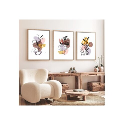 Wallxpert Uramljena slika Huhu227, 20x30 cm, 3 dijela Slike