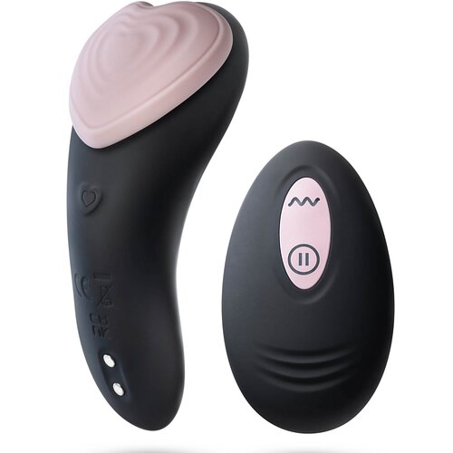 Blush Temptasia Heartbeat Panty Vibe with Remote Black-Pink Cene