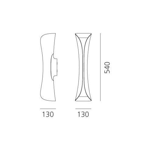 ARTEMIDE 1373010A - zidno svetlo cadmo 2xGU10/10W/230V crna Slike