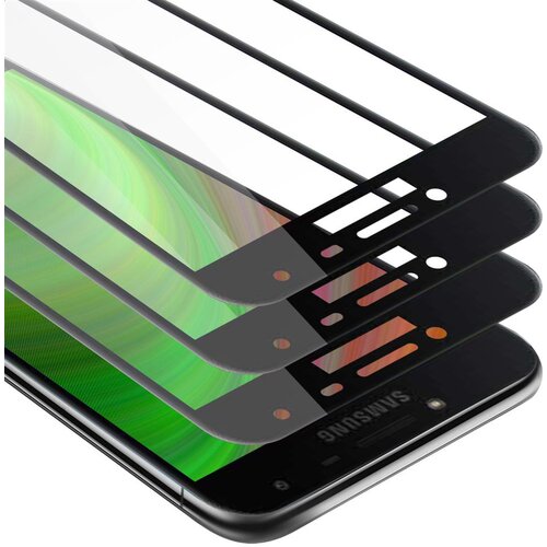 Cadorabo 3x Celozaslonska zaščitna folija, združljiva z Samsung Galaxy J4 2018 - Zaščitna folija v transparentno s čarno - 3-pack Kaljeno steklo za zaščito zaslona s trdoto 9H in 3D dotikom, (20563034) Cene