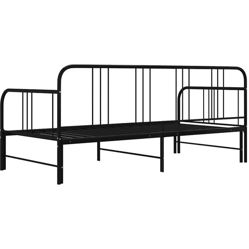  Okvir za krevet na razvlačenje crni metalni 90 x 200 cm Slike