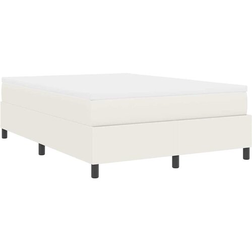  Krevet s opruga kutije Krema i bijela 140 x 190 cm Slike