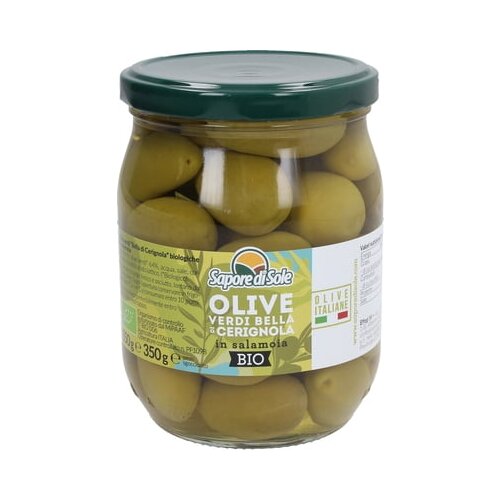 Sapore di Sole Bio zelene olive "Bella di Cerignola" - v slanici Cene