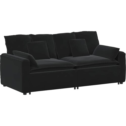  Modularna sofa s jastucima crna Slike