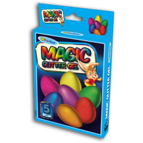  Gel boja za uskr&amp;scaron;nja jaja 5/1 + Magic Glitter gel + rukavica Slike