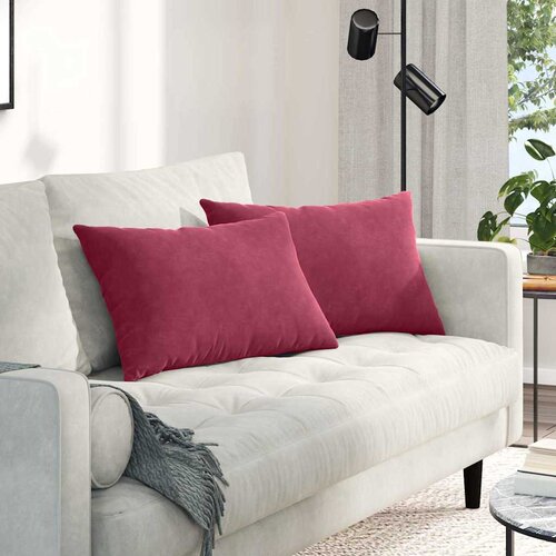  Jastučići za sofu 2 pcs Vinska crvena 60 x 40 cm Cene