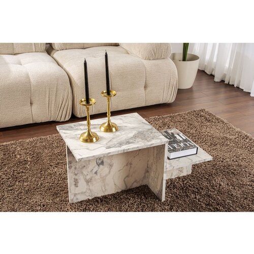 Hanah home stočić za dnevnu sobu harmony - fressia marble freesia marble coffee table Slike