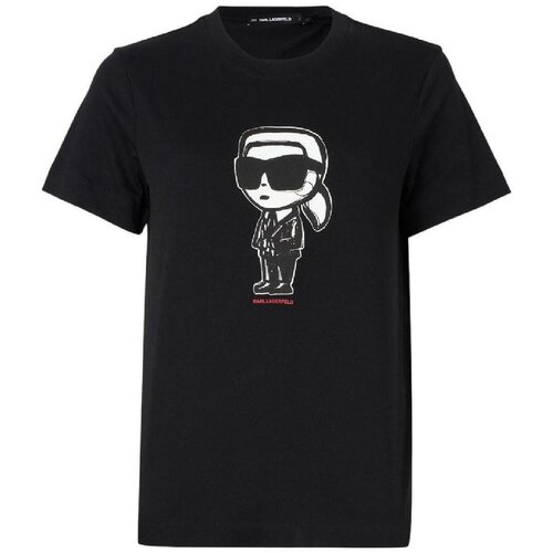 Karl Lagerfeld Majice s kratkimi rokavi - Črna Cene