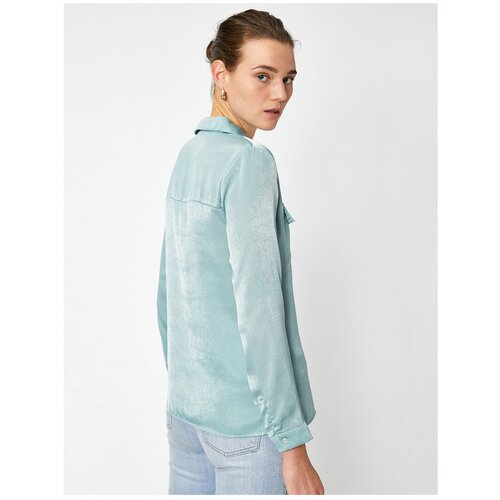 Koton Women&amp;#039;s Aqua Green Shirt Slike