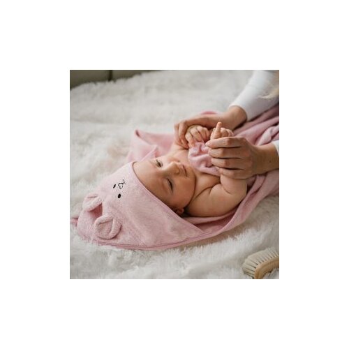 BabyOno Ručnik bambus 100x100 cm, with ears, tamno bež Slike