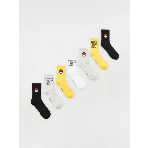 Reserved - Komplet od 7 pari čarapa Pokémon - žuta boja