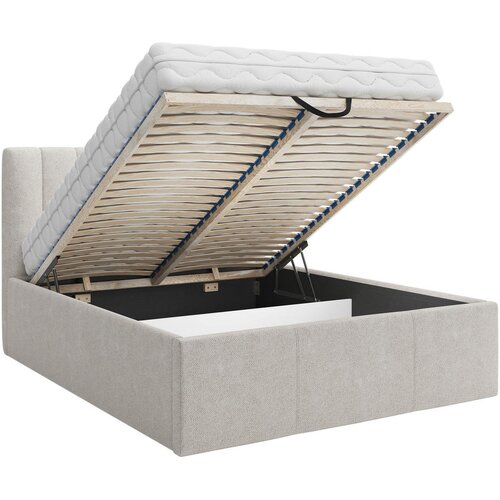 Boxxx OBLAZINJENA POSTELJA 160 cm x 200 cm , tekstil krem barve Slike
