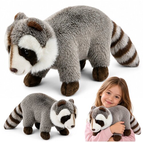  Plush Raccoon Mascot Cuddly Toy Realistic Gray 45 cm Cijene