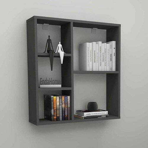 Hanah home zidna polica Myra, 70,8 cm, antracit Cene