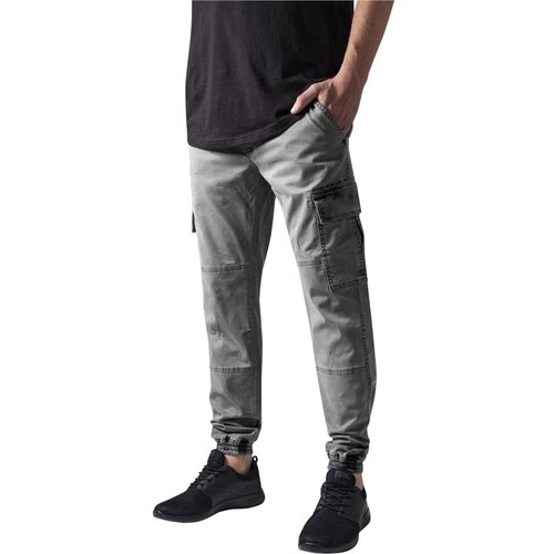 Urban Classics Washed Cargo Twill Jogging Pants Grey Slike