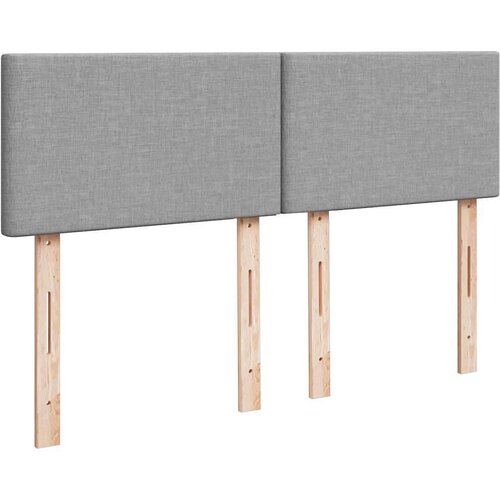 VidaXL Otomanski krevet s madracem svijetlosivi 140x190 cm od tkanine Slike