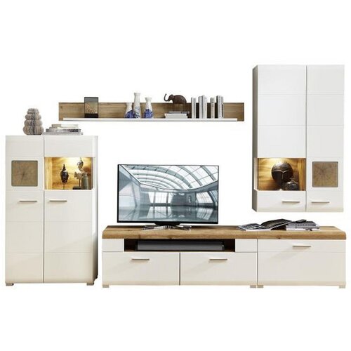 Hom`in DNEVNI REGAL, bela, barve hrasta Cene