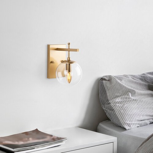 Hanah home zidna lampa E14 max 40W, zlatna Cene