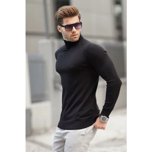 Madmext Men's Black Turtleneck Knitwear Sweater 6809