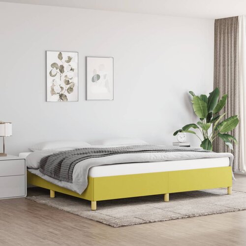 The Living Store Posteljni okvir zelena 200x200 cm blago - Posteljni Okvir, (21524073) Slike