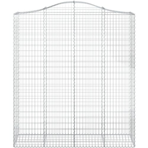  Lučne gabionske ko&amp;scaron;are 10kom 200x50x220/240cm pocinčano željezo Slike