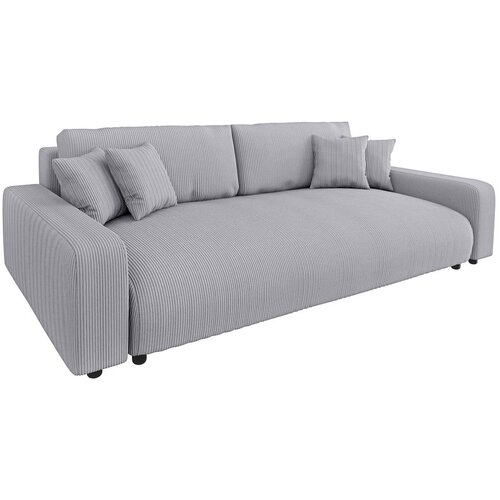 Ropez Svijetlo siva sklopiva/s prostorom za odlaganje sofa od samta 234 cm Sara &amp;ndash; Slike