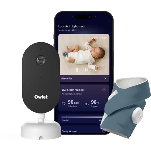 Owlet Dream Duo Dream Sock &amp;amp; Dream Sight set za dojenčke Bedtime Blue Slike
