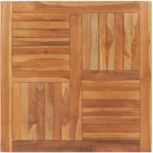 vidaXL Stolna ploča od masivne tikovine četvrtasta 90 x 90 x 2 5 cm Cene