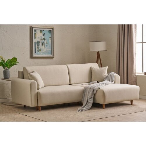 Atelier Del Sofa Mane Right ugaona garnitura na razvlačenje 246 &amp;times; 160 cm, krem Slike