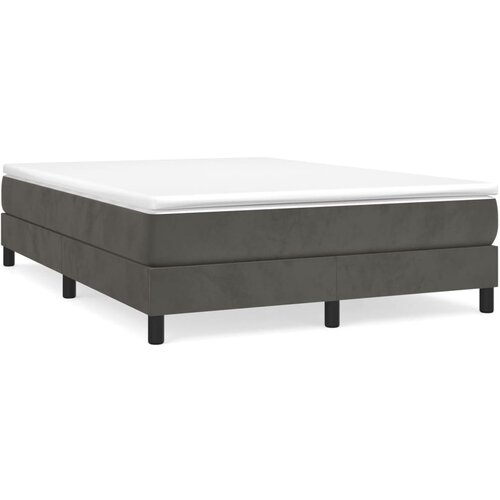 Maison Chic Box spring postelja - Vzmetna postelja z vzmetnico temno siva 140x200 cm žamet SL6429, (21901909) Cene