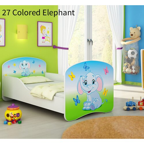  Dječji krevet ACMA s motivom 140x70 cm 27 Colored Elephant Cijene