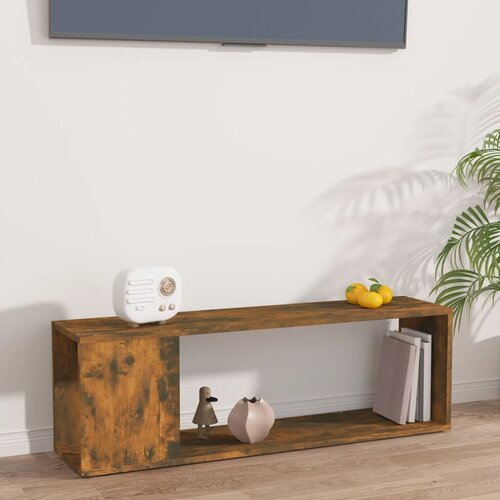 TV ormarić boja dimljenog hrasta 100x24x32 cm konstruirano drvo Cijene