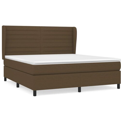 Maison Chic Box spring postelja - Vzmetna postelja z vzmetnico temno rjava 160x200 cm blago SL20770, (21893199) Cene