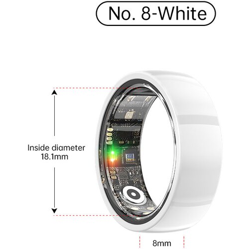 INF Smart Ring R1000 - spremljanje spanja Bluetooth 5.2 sledilnik kisika v krvi White 8, (22076499) Cene