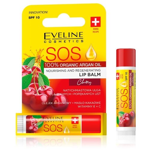 Eveline Sos Regeneri&scaron;uc&acute;i balzam SPF10, Cherry , 4,2g Cene