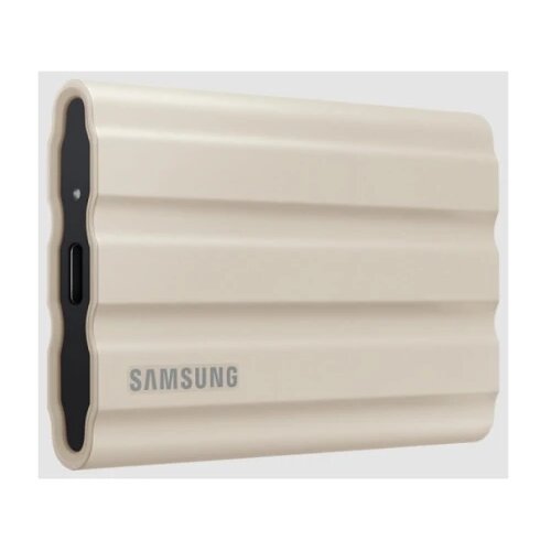 Samsung portable ssd 1TB, T7 shield, usb 3.2 Gen.2 (10Gbps), rugged, [sequential read/write : up to 1,050MB/sec /up to 1,000 mb/sec], beige Slike