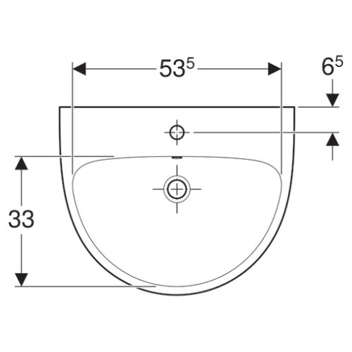 Geberit Selnova 60 lavabo 500.305.01.1(7) Slike