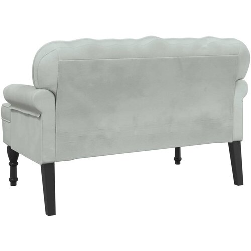 Klupa s naslonom svijetlosiva 119,5x64,5x75 cm bar&amp;scaron;un Slike
