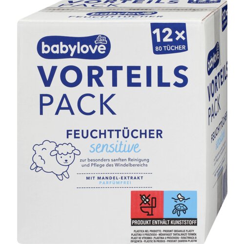 babylove sensitive vlažne maramice za bebe, 20 x 80 kom 960 kom Cene